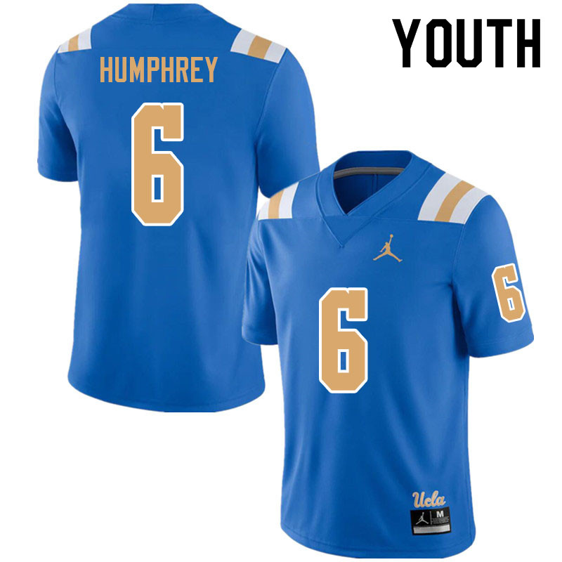 Jordan Brand Youth #6 John Humphrey UCLA Bruins College Football Jerseys Sale-Blue